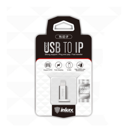 Inkax Adaptateur Premium Compatible Micro USB vers iPhone – Gris Tunisie