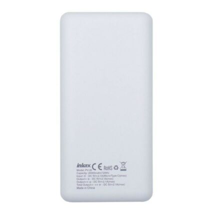 Inkax Power Bank 20000mAh PV-30 2.1A Charge Rapide - Blanc