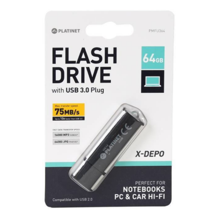 Clé USB Platinet USB 3.0 X-Depo 64 Go Tunisie