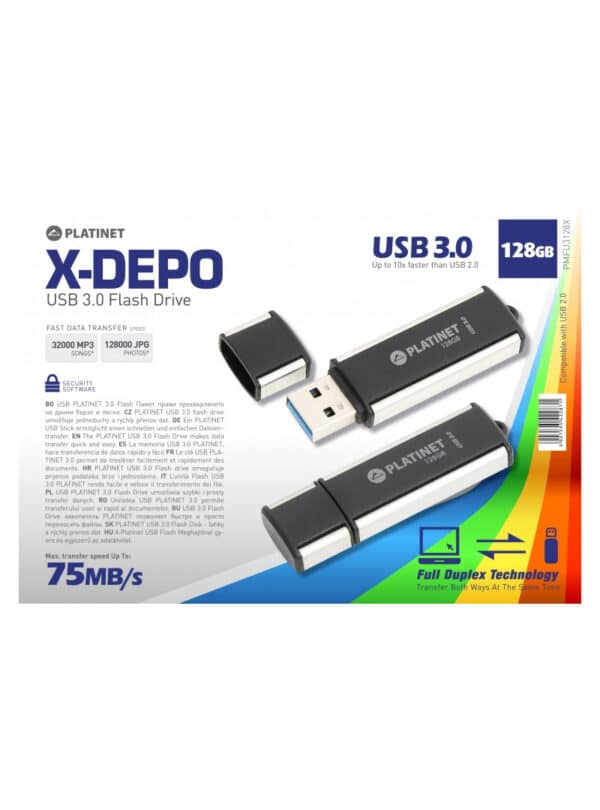 Clé USB Platinet  USB 3.0 X-DEPO 128 Go Tunisie