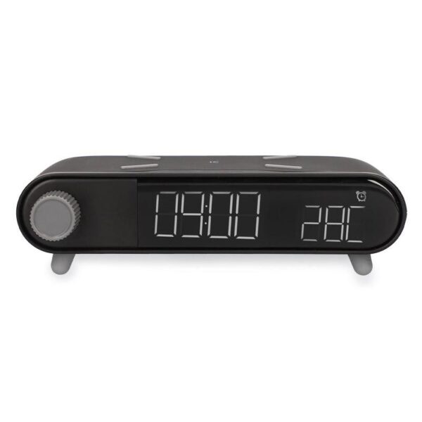 Horloge d’alarme chargeur sans fil Ksix Rétro 10 W Noir – BXCQI15N Tunisie
