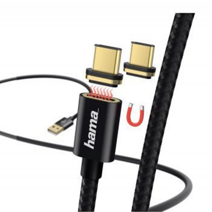 Câble De Charge / Données “Magnetic” Hama USB Type-C, 1 M, Noir Tunisie