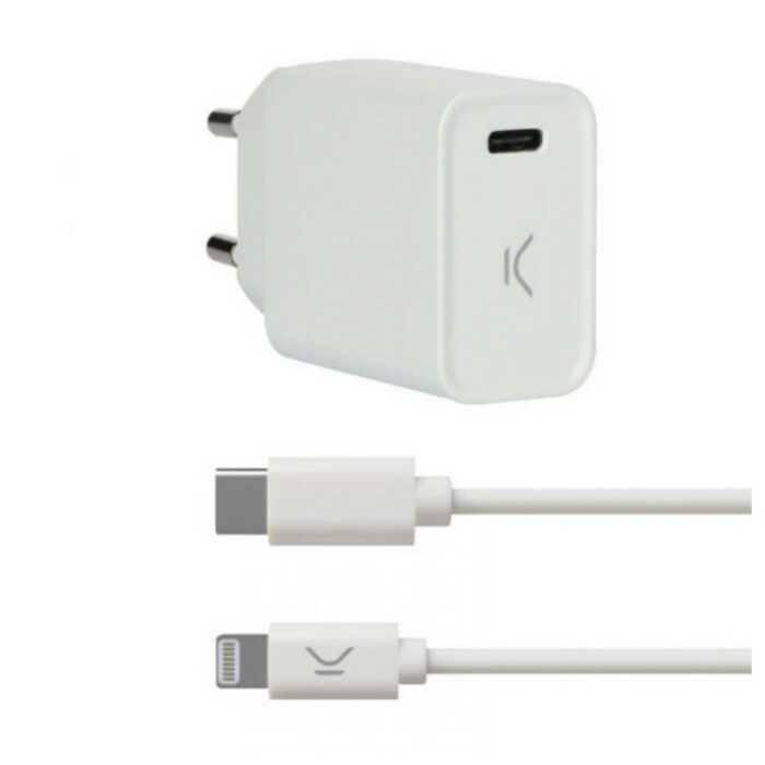 Chargeur Mural Ksix Pour Iphone Avec Cable Usb Type-c 20w – Blanc – B0925CDC04 Tunisie