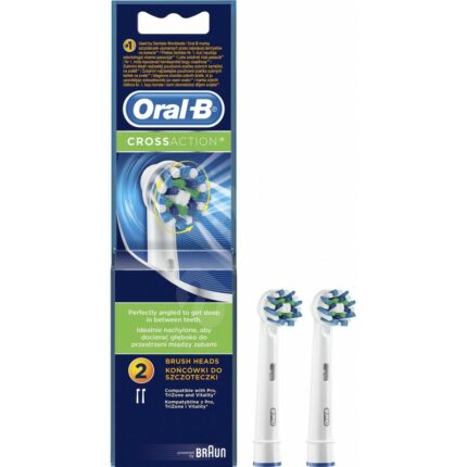 2 Têtes de brosse à dents Braun Oral-B Cross Action – EB50-2 Tunisie