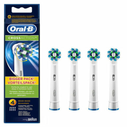 4 Têtes de brosse à dents Braun Oral-B Cross Action – EB50-4 Tunisie