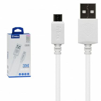 Câble Micro USB Inkax CK-49 data 3m Blanc Tunisie