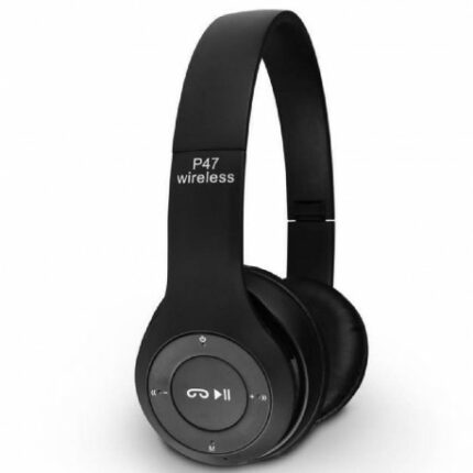Casque Stéréo MP3 Sans Fil P47 Bluetooth – Noir Tunisie
