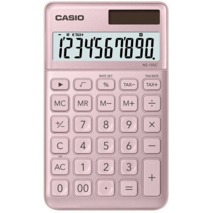 Calculatrice de bureau Casio  NS-10SC-GD 10 Chiffres Rose Tunisie