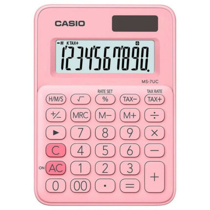 Calculatrice de bureau Casio – MS-7UC-UC Rose Tunisie