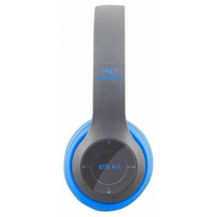 Casque Stéréo MP3 Sans Fil P47 Bluetooth – Bleu Tunisie