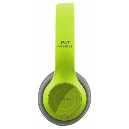 Casque Stéréo MP3 Sans Fil P47 Bluetooth – Vert Tunisie