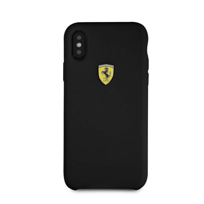 Coque Ferrari en Silicone pour iPhone Xs Max – Noir -43685 Tunisie