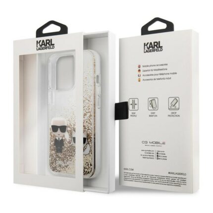 Etui Karl Lagerfeld Liquid Glitter pour iphone 13 Pro 6.1″ Gold  – 02895 Tunisie