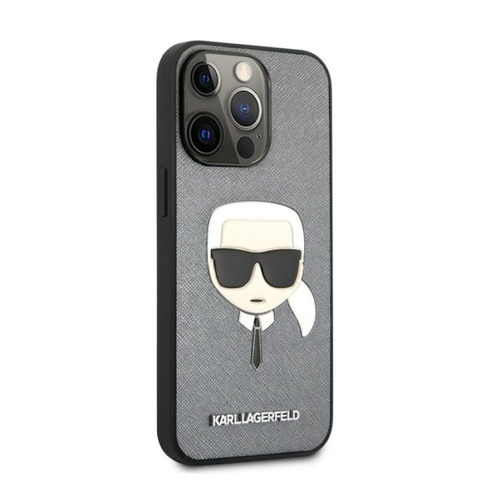 Coque Karl Lagerfeld Saffiano IPhone 13 Pro Max – Gris -02768 Tunisie