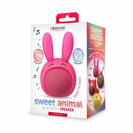 Haut-Parleur Bluetooth Forever Sweet Animal Rabbit Pinky ABS-100-GSM041672 Tunisie