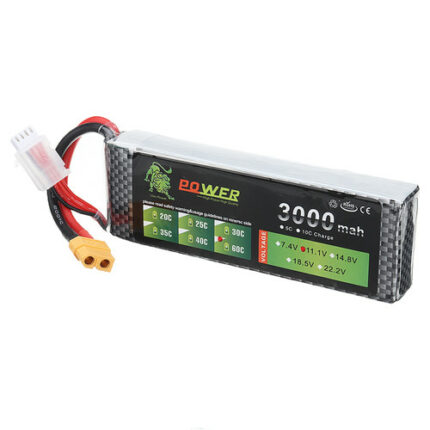 Batterie Lipo 3S 3000 mAh 11.1 V 25C XT60 Tunisie