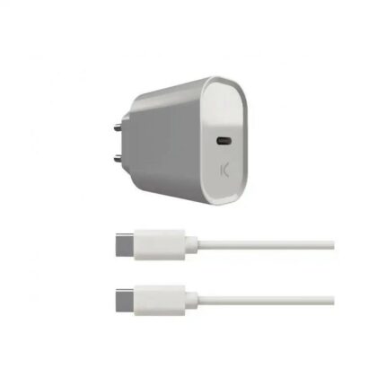 Tête Chargeur Mural KSIX USB Type C 20W Avec Cable Type C Blanc -B1740CDC20PD Tunisie