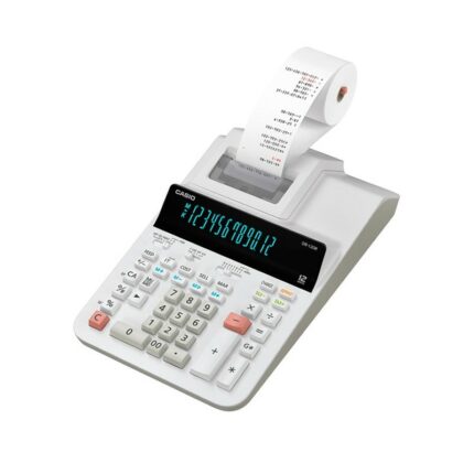 Calculatrice a  Ruban Casio Blanc 12chiffres (DR-120R-WE) Tunisie
