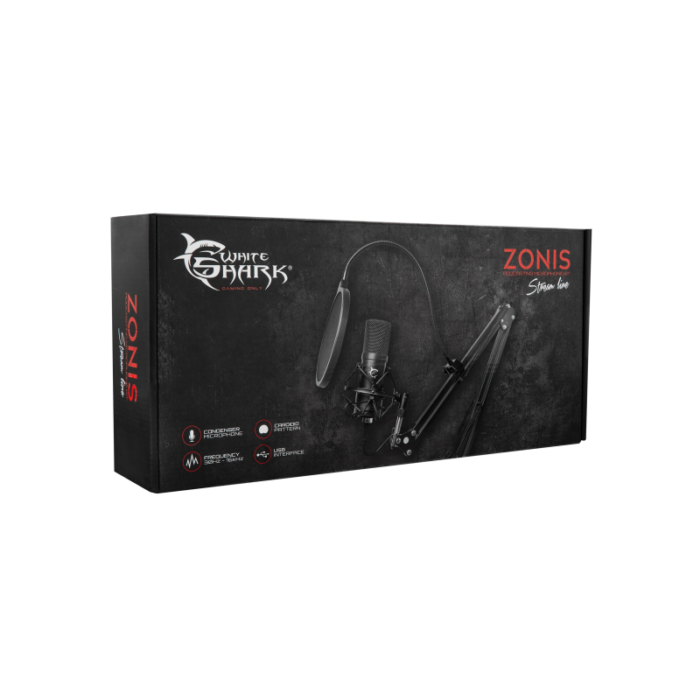 Microphone Gaming White Shark DSM-01 Zonis – Noir Tunisie