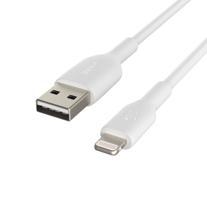 Câble Belkin Playa BOOST CHARGE™ Lightning to USB-A Cable (15cm / 6in, Blanc) – CAA001BT1MBK Tunisie