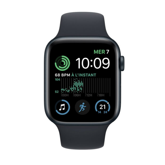 Apple Watch SE GPS (2022) 44MM – Noir MIDNIGHT – MNK03B/A Tunisie