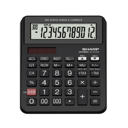 Calculatrice Sharp EL-CC12D Noir Tunisie