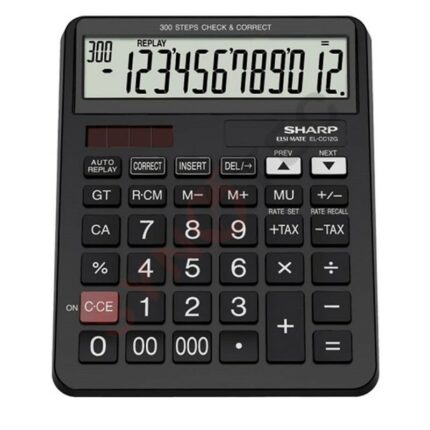 Calculatrice Sharp EL-CC12G Noir Tunisie