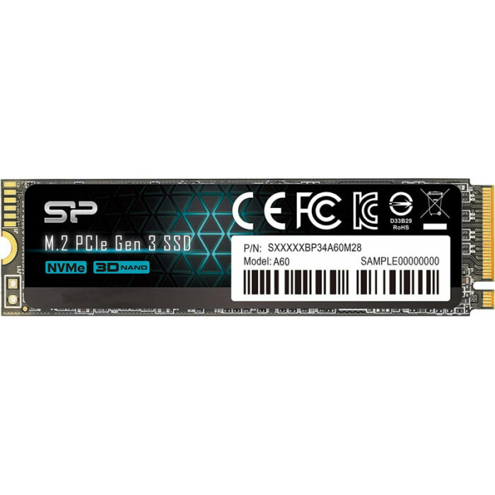 Disque Dur Interne SSD SILICON POWER 512 GO A60 PCIe M.2 2280 Gen3 x 4 Tunisie