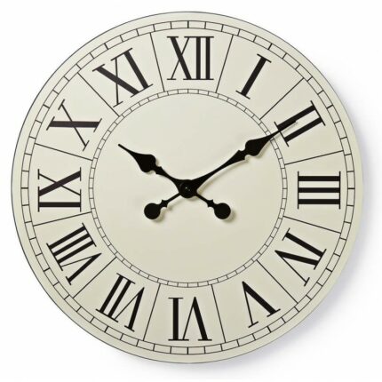 Horloge Murale Nedis Circulaire Diamètre 30 cm Noir & Argent – CLWA014PC30BK Tunisie
