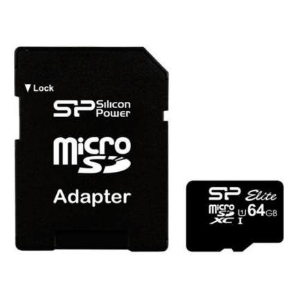 Carte Mémoire SDHC 64 GB + Adaptateur SILICON POWER Class10 Tunisie