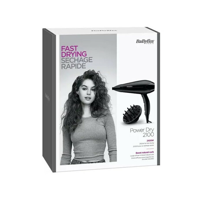 Sèche-Cheveux + Diffuseur Babyliss Power Dry D563DE Noir Tunisie