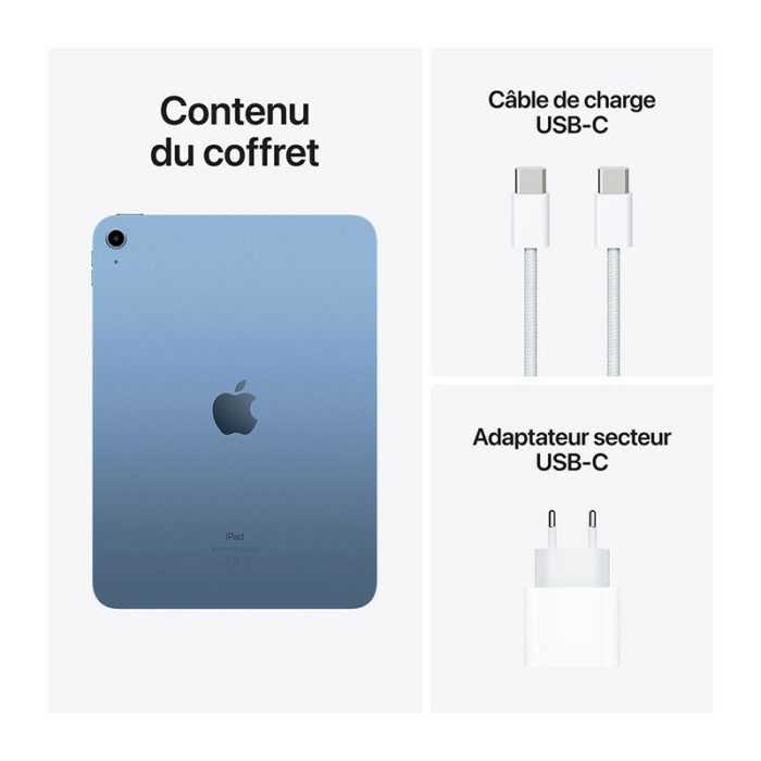 Tablette IPAD Apple 2022 WIFI + CELLULAR 64 Go Bleu –  MPQ13NF/A Tunisie