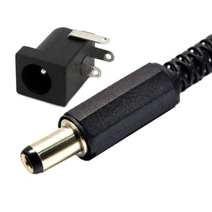 Connecteur Jack mâle DC à souder avec connecteur Femelle diametre:2.1mm x 5.5mm Tunisie