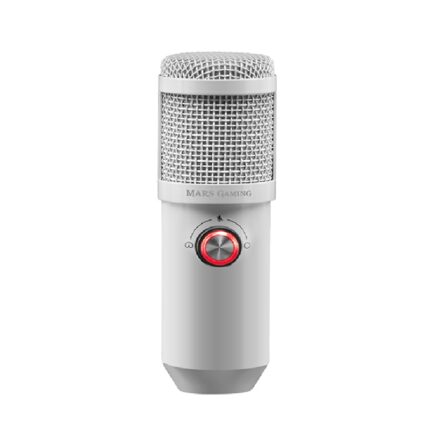 Microphone Mars Gaming MMICX Pro Studio , Dual Condenser – Blanc Tunisie