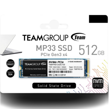 Disque dur interne Team Group MP33 512 Go SSD M.2 – TM8FPD512G0C101 Tunisie