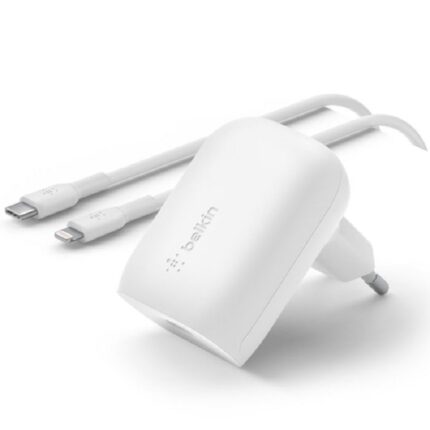 Chargeur Belkin Boost Charge 25W Pd Avec Cable PPS USB-C Vers Lightning – Blanc WCA004vf1MWH-B5 Tunisie