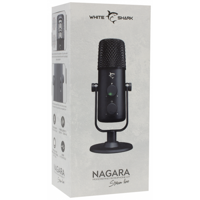Microphone Gaming White Shark DSM-02 Nagara – Noir Tunisie