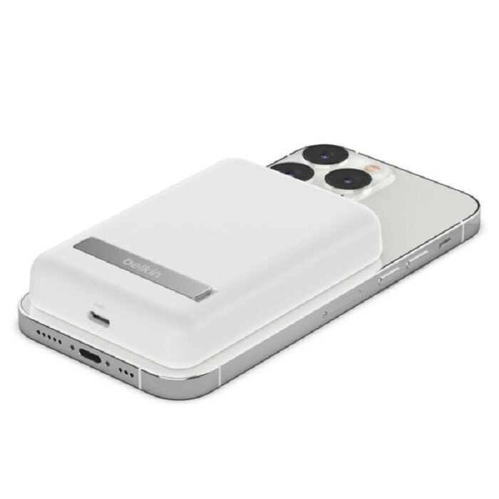 Power Bank Boost Charge Magsafe 5000MAH + Support – Blanc Tunisie