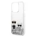 Etui Karl Lagerfeld Liquide Glitter Pour Iphone 14pro max, Selver-09153 Tunisie