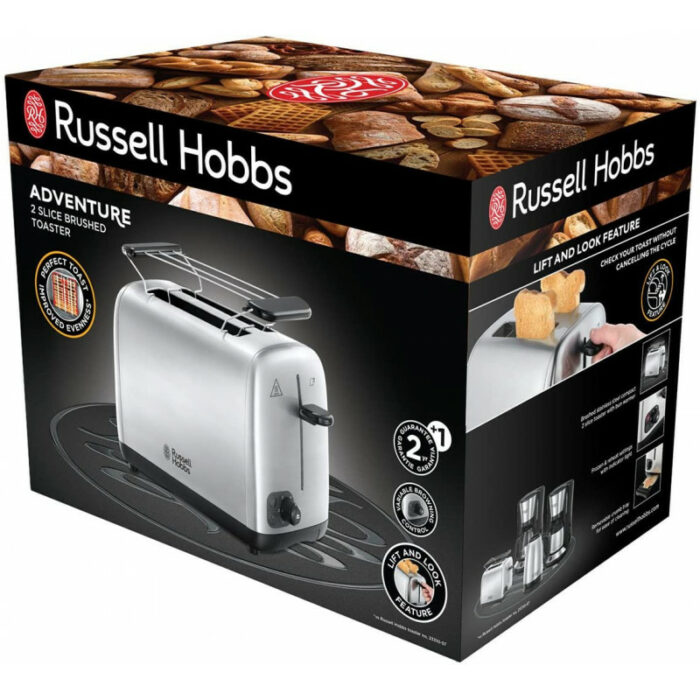 Grille Pain Russell Hobbs Toaster Adventure 24080-56 Inox Tunisie
