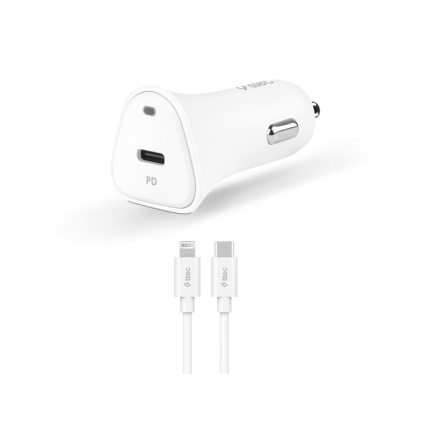 Ttec Quantum PD In-Car Charger  20W+ Type-C/Lightning Cable Mfi 2CKM07B Tunisie