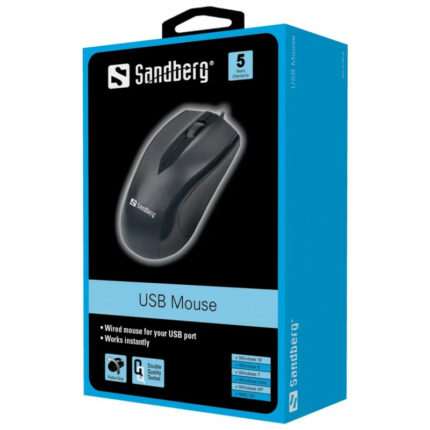 Souris Sandberg USB Filaire – Noir – 631-01 Tunisie