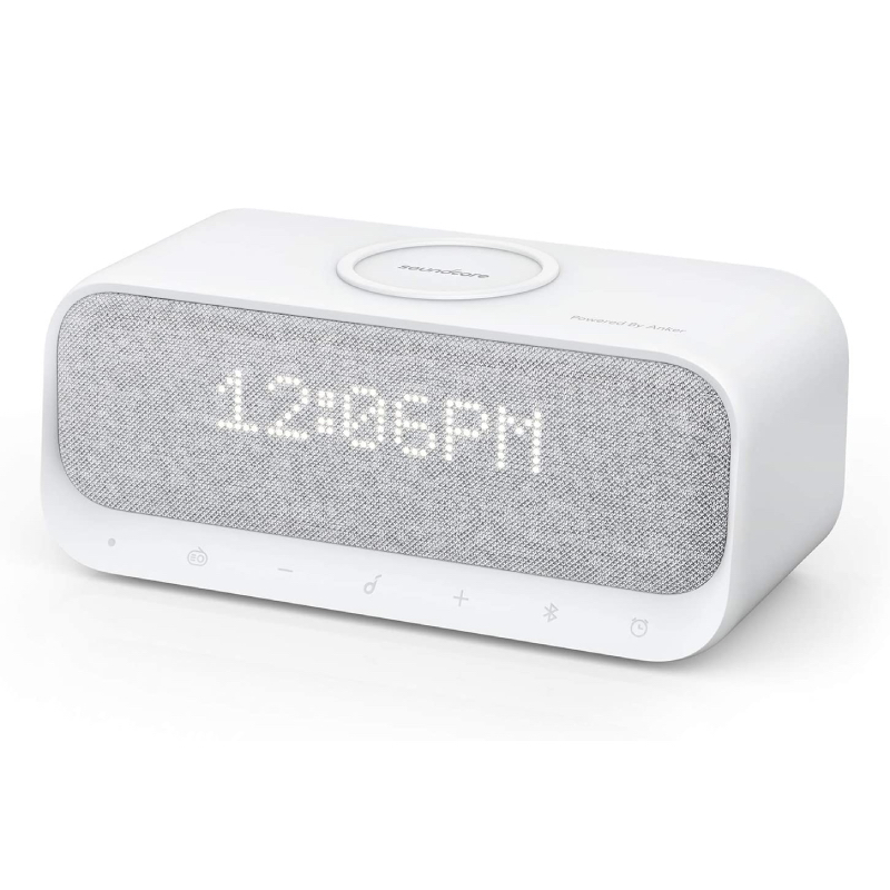 Enceinte-et-Radio-reveil-Anker-Soundcore-Wakey-Bluetooth-avec-Chargeur-Qi-sans-Fil-10-W-Blanc-A3300311-Best-buy-tunisie-prix-tunisie