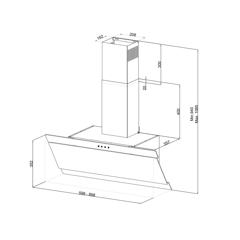 Hotte-Decorative-Focus-F920B-90-cm-Noir-bestbuytunisie.prixtunisie.best2_-1