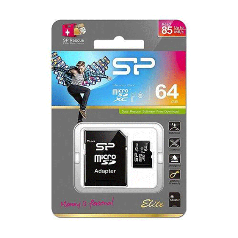 MEMOIRE-MICRO-SDHC-64-GB-ADAPTATEUR-SILICON-POWER-CLASS10-1