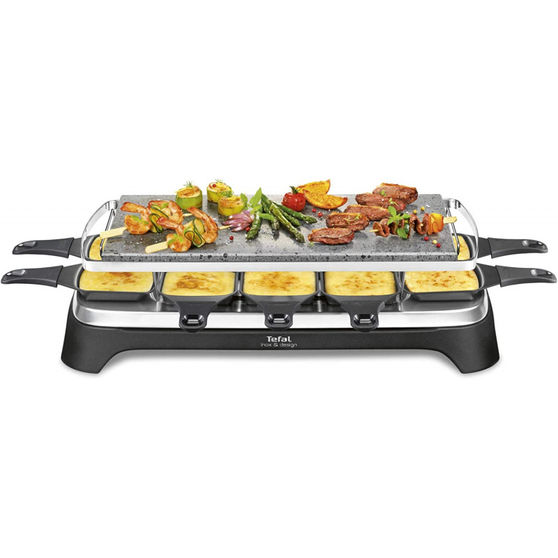 Raclette-Pierrade-Tefal-3-en-1-pour-10-Personnes-RE45A812-Noir-Inox-bestbuytunisie.prixtunisie.best_