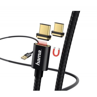 cable-de-chargedonnees-magnetic-hama-usb-type-c-1-m-noir