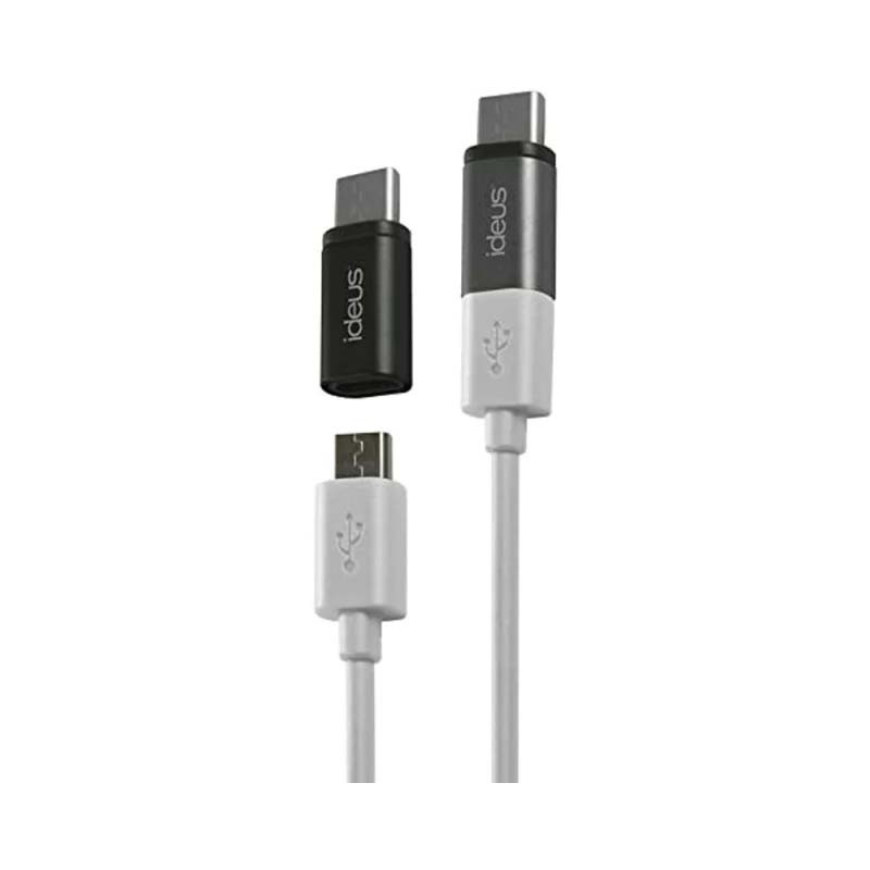 pack-cable-adaptateur-ideus-micro-usb-type-c-et-cable-type-c-vers-micro-usb