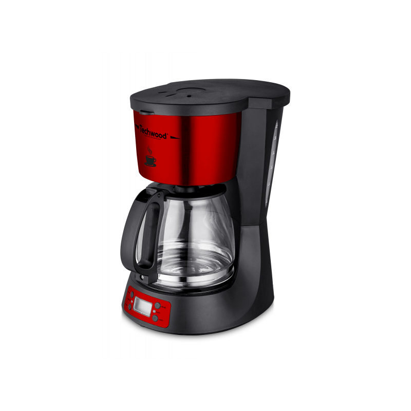 Cafetiere-Programmable-Stainless-Steel-Techwood-TCA-1295-Noir-Rouge-bestbuytunisie.prixtunisie.best_