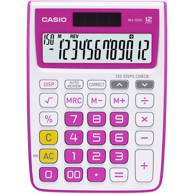 Calculatrice-de-bureau-Casio-MJ-12-VC-Rose-CAS-MJ-12-VC-RD